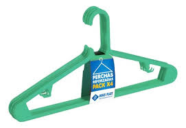 PERCHA PLASTICA X 4 RAYITA