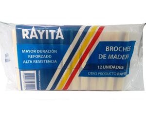BROCHES DE MADERA X 12 UN. RAYITA