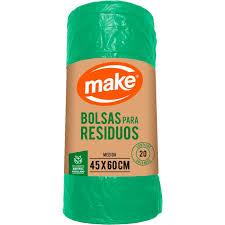 BOLSA ROLLO 45x60 VERDE MAKE