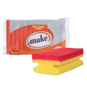 ESPONJA C/FIBRA EXTRA FUERTE ROSA MAKE